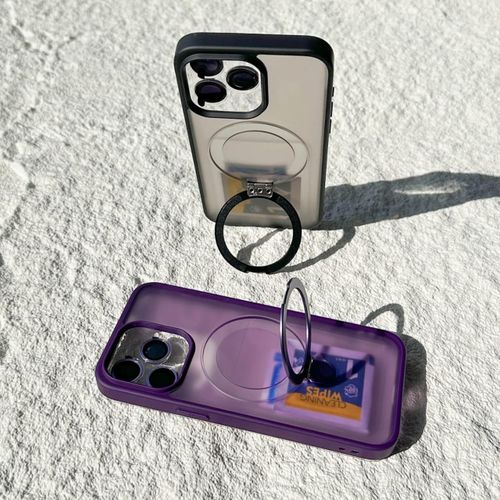 product_image_name-Generic-Matte Clear Magnetic Case with Free Camera Lens Protector for iPhone 16 Pro Max – MagSafe Compatible - Brown-5