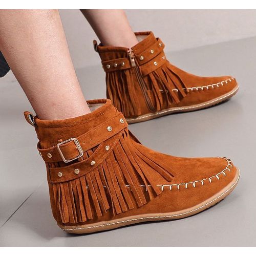 Fashion Ladies Light Weight Flat-heeled Casual Boots @ Best Price Online