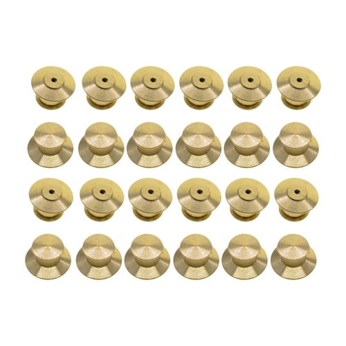 Gold Deluxe Locking Pin Backs (Backing Clasp) for Enamel Pins | Pack of 5