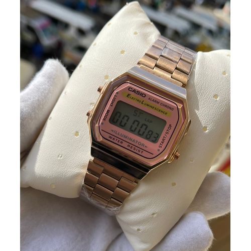 Casio a168 rose gold best sale
