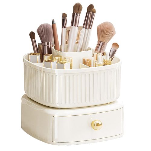 Generic 360 Degree Rotating Cosmetic Brush Holder, Practical And