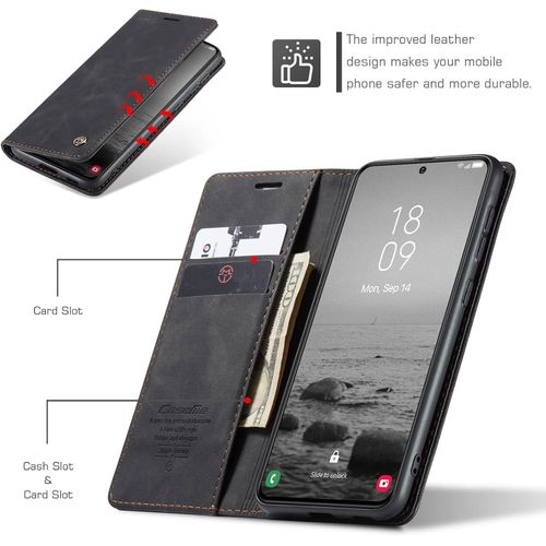 product_image_name-Generic-Premium CaseMe Wallet Flip Leather Case for Samsung S25 – Soft PU Leather, Magnetic Stand, Card Slots & ID Holder, Full Protection Cover-3