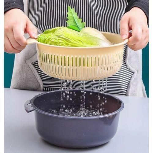 product_image_name-Generic-Double-layer Plastics Drain Basin Wash Fruits, Vegetables-2