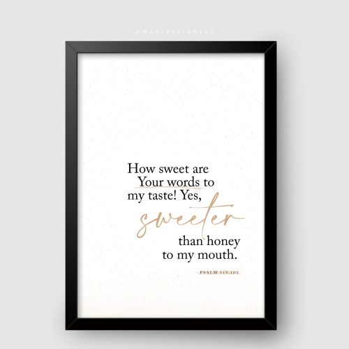 product_image_name-WaKi-How Sweet Are Your Words Black Frame A3-1