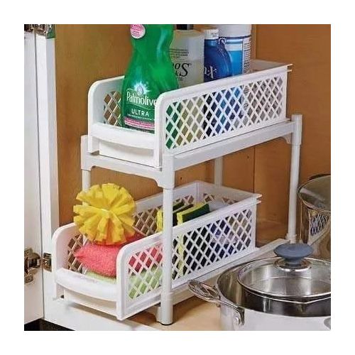 product_image_name-Generic-Portable 2 tier basket sliding drawers organizer for table or sink top-1
