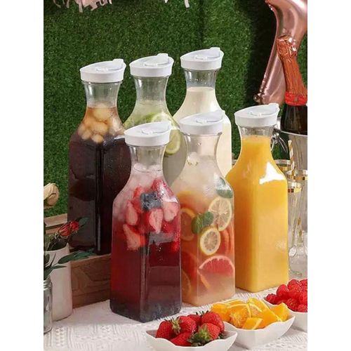 product_image_name-Generic-1L Plastic Juice Storage Jar with Airtight Lid – Reusable Beverage Container-1