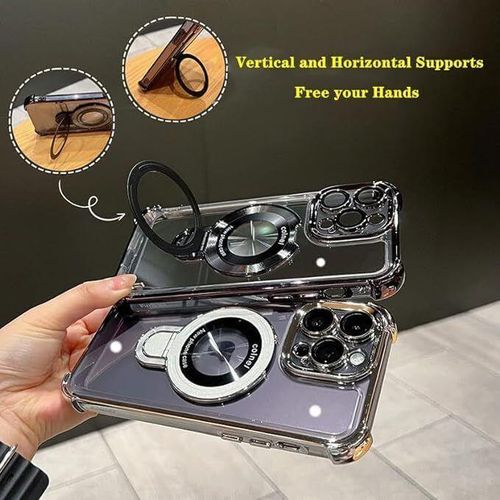 product_image_name-Generic-Magnetic Ring Holder Case For IPhone 11 – Deluxe Plated Frame & Four-Corner Shockproof Design-3