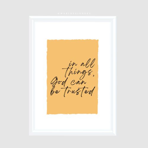 product_image_name-WaKi-God Can Be Trusted White Frame A3-1