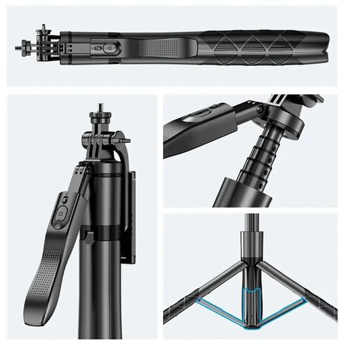 product_image_name-Generic-1530mm-L16 Wireless Selfie Stick Tripod with 1/4” Screw Mount & Bluetooth Remote-2
