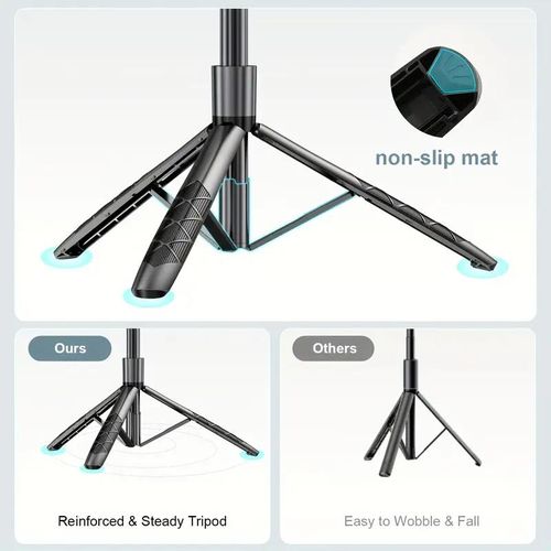product_image_name-Generic-1530mm-L16 Wireless Selfie Stick Tripod with 1/4” Screw Mount & Bluetooth Remote-5