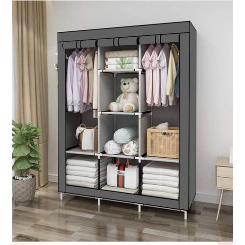 product_image_name-Generic-Portable wardrobe, 8-compartment wardrobe storage rack, clothing storage rack-1