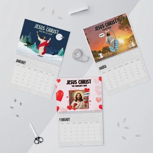 Generic 2025 Christian Bible Stories Calendar 12 Months WireBinding