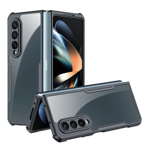 product_image_name-Xundd-Samsung Galaxy Z Fold4 Phone Case, Airbag Shockproof Bumper Shell with Transparent Acrylic Back & TPU Buffer for Second Device-1