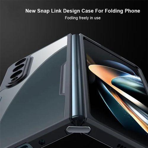 product_image_name-Xundd-Samsung Galaxy Z Fold4 Phone Case, Airbag Shockproof Bumper Shell with Transparent Acrylic Back & TPU Buffer for Second Device-4