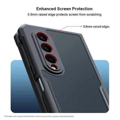 product_image_name-Xundd-Samsung Galaxy Z Fold4 Phone Case, Airbag Shockproof Bumper Shell with Transparent Acrylic Back & TPU Buffer for Second Device-6