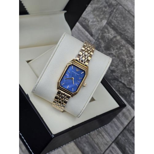 product_image_name-Generic-Gold wristwatch, blue dial watch, designer timepiece-1
