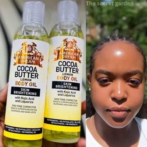 product_image_name-American Dream-Cocoa Butter Lemon Body Oil Skin Brightening-1