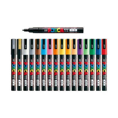 Uniball POSCA PC-3M White Paint Marking Pen