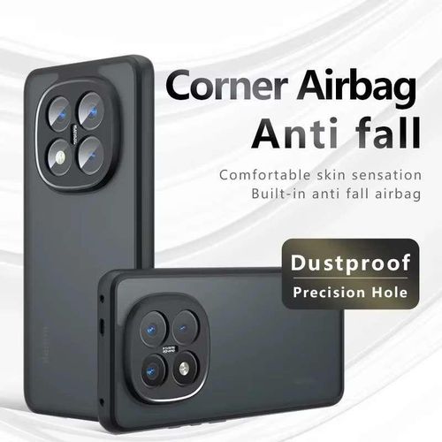 product_image_name-Generic-Transparent Crystal Clear Hard PC Back Case with black edges For Redmi Note 14 Pro Plus+ 5G-2