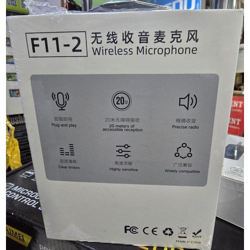 product_image_name-Generic-F11-2 Wireless Mic – Portable 2-in-1 Microphone with Clear Sound & Wide Compatibility-2