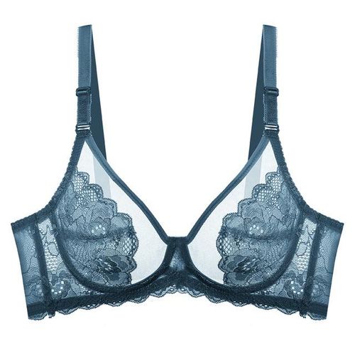 Sexy Lace Bra Women Full Cup Transparent Bralette Underwear Push Up Bra  Untra-thin Breathable Brassiere