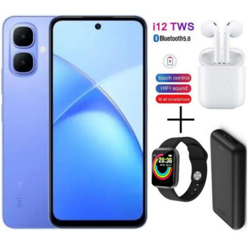 product_image_name-Infinix-Smart 10, 6.67'', 4GB RAM Up To 8GB RAM + 128GB RAM ,5000MAh , 4G, (Dual Sim) - Iris Blue + FREE GIFTS-1