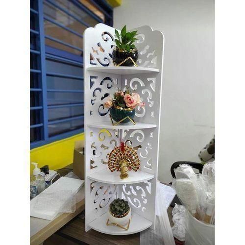 product_image_name-Generic-white particle board material - 3 or 4 layer corner shelf-1