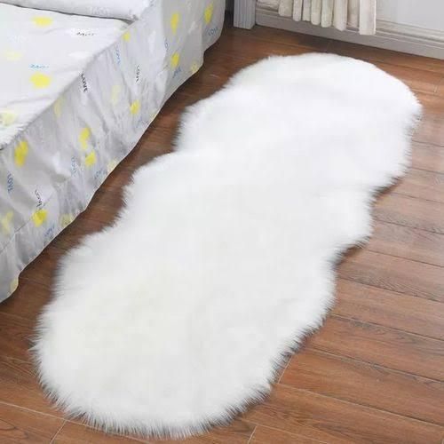 product_image_name-Generic-Luxury Faux Fur Bedside Carpet - White-3