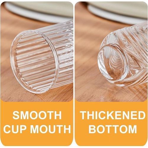 product_image_name-Generic-6PCs 520ML Unique Ribbed Aesthetic Drinking Glasses-2