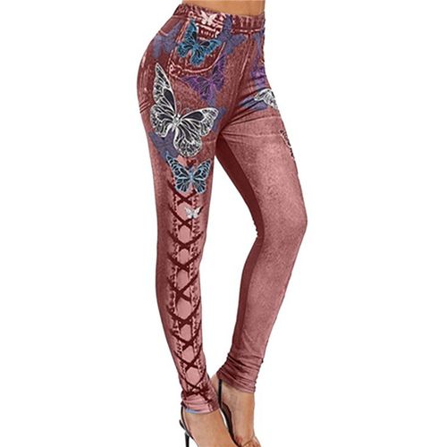 Generic Ladies Leggings Clothing Women Fashion 3D Print Causual Hip  Slimming High Elastic Female Breathable Leggings(#Wine Red) @ Best Price  Online