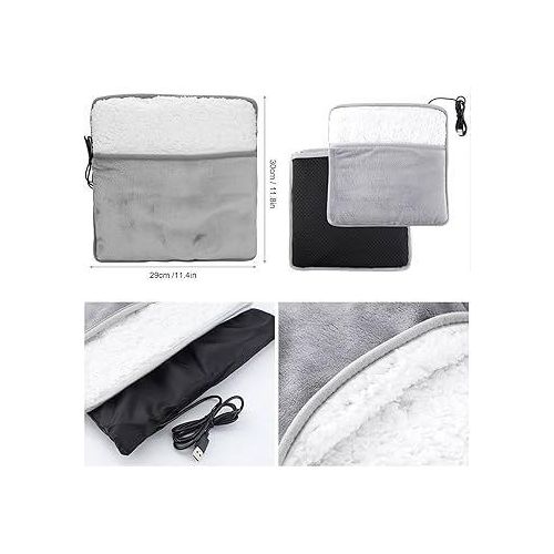 product_image_name-Generic-Random Electric USB Feet Warmer Pocket – Grey, 30x30cm – Portable & Cozy-1