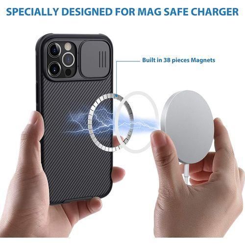 product_image_name-Generic-iPhone 12 Pro Max Nillkin Magnetic Case Compatible With MagSafe - Nillkin CamShield Pro Case With Slide Camera Cover Built-in Magnet Circle Protective Phone Cover in Black-2