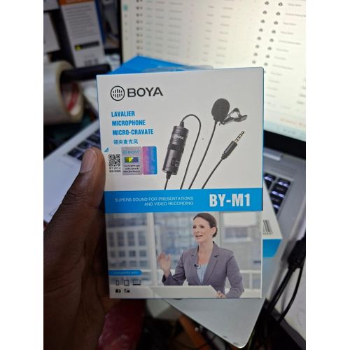 product_image_name-Boya-BY-M1 Lavalier Microphone Clip-On Mic For Smartphones DSLR Camcorders Audio Recording-5