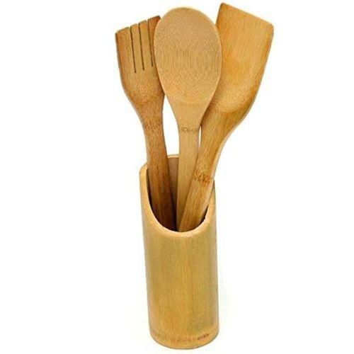 product_image_name-Generic-4pc Bamboo Cooking Spoons + Holder-1