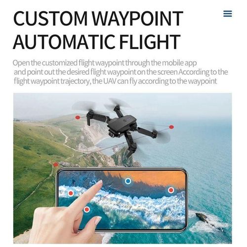 product_image_name-Generic-E88 Pro Mini D_rone with Dual HD Camera, Foldable Design, Altitude Hold & Wi-Fi FPV Live Stream-2