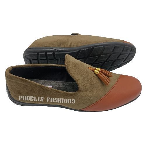 product_image_name-PHOELIX FASHIONS-GREEN/BROWN - Elegant Unisex AFRICAN Ankara Loafers/NATURAL RUBBER SOLE SHOES.-5