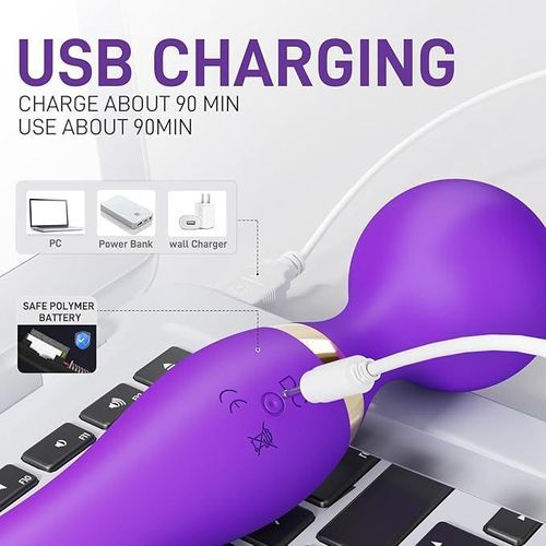 product_image_name-Generic-1-Pack Dual-Head PowerfulVibratorDildoMassager, SexToyFor Men and Women-Purple-5