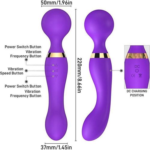 product_image_name-Generic-1-Pack Dual-Head PowerfulVibratorDildoMassager, SexToyFor Men and Women-Purple-8
