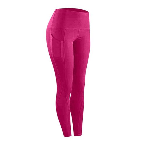 Running Women'S High Elastic Seamless Sports Leggings With Pockets