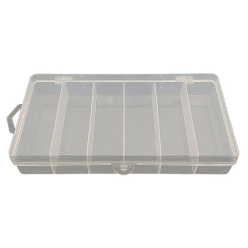 Generic Fishing Bait Box 6-Grid Clear Storage Box Fishing Tool