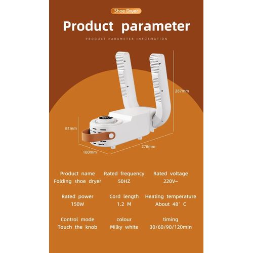product_image_name-Generic-Foldable Electric Shoe Dryer Portable Fast Boot Deodorizer and Sterilizer with Adjustable Temperature for All Shoes and Gloves-3