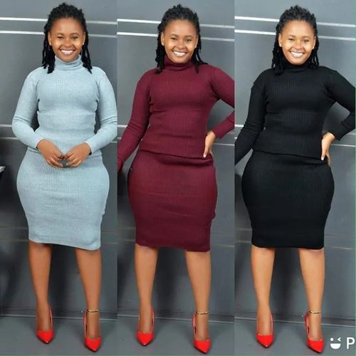 Fashion Ladies 2 Piece Sweater Set Black Best Price Online