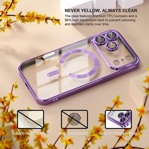 product_image_name-Generic-Electroplated Clear MagSafe Case with Camera Lens Protector for iPhone 17 Pro Max – LIGHT PURPLE-3
