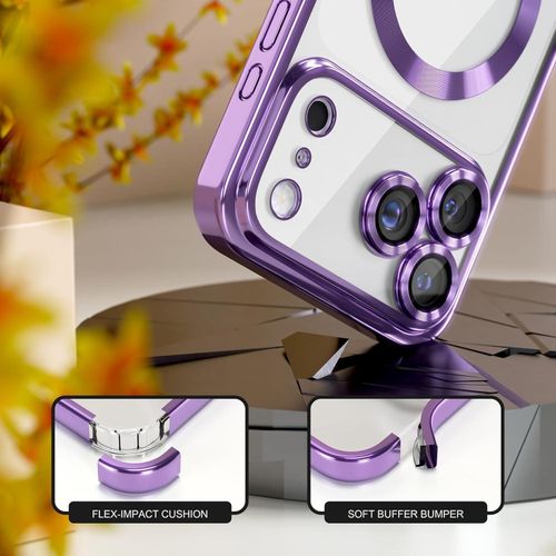 product_image_name-Generic-Electroplated Clear MagSafe Case with Camera Lens Protector for iPhone 17 Pro Max – LIGHT PURPLE-4