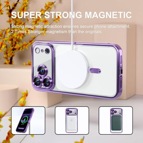 product_image_name-Generic-Electroplated Clear MagSafe Case with Camera Lens Protector for iPhone 17 Pro Max – LIGHT PURPLE-5