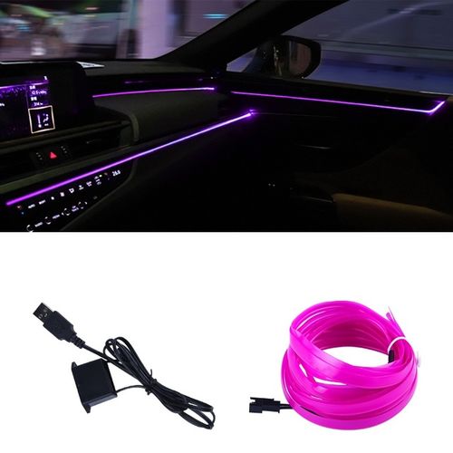 Generic (1M)(Purple)EL Wire Car Interior Lights Ambient LED Flex