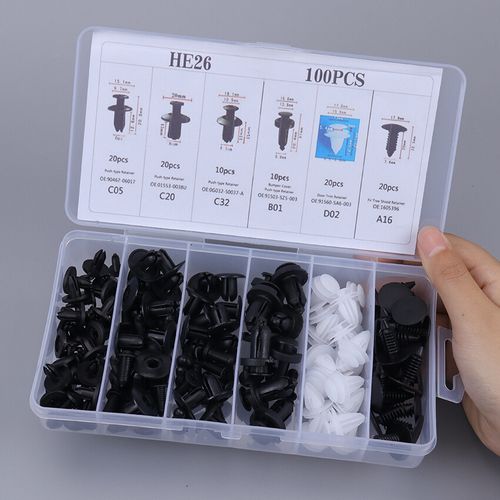 100 Pieces Nylon Fastener Clips Universal, Car Retaining Clips and