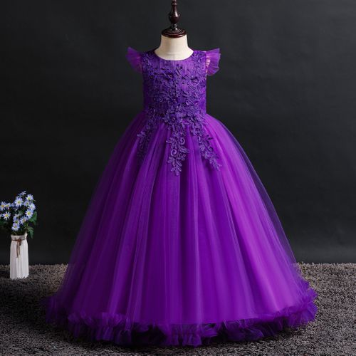 Fashion Girl's Dress Kids Children Maxi Wedding Dinner Party Princess ...