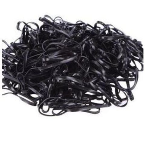 product_image_name-Generic-100Pcs Black Elastic Hair Rubber Bands-1