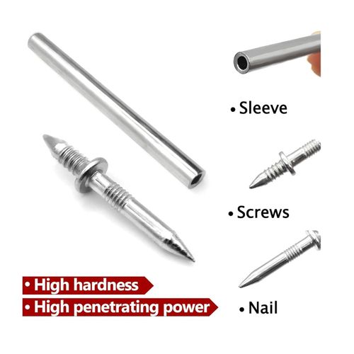 100 pcs Double-Head Skirting Thread Seamless Nail Solid Wood Baseboard Double-Headed Nails for installing baseboards comes with a special double-headed nail sleeve tool